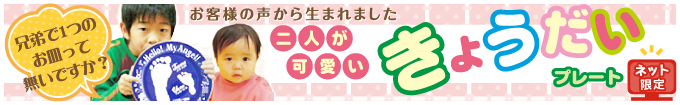 お客様の声から生まれました二人で可愛いきょうだいプレート